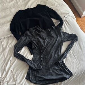 Lululemon Black and Gray Long Sleeve Tops Bundle GUC